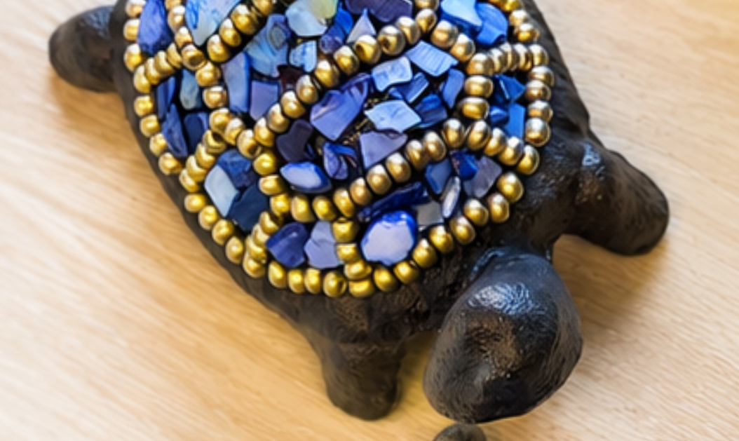 Mosaic Baby Turtle DIY Kit | Seashell Garden Decor Craft